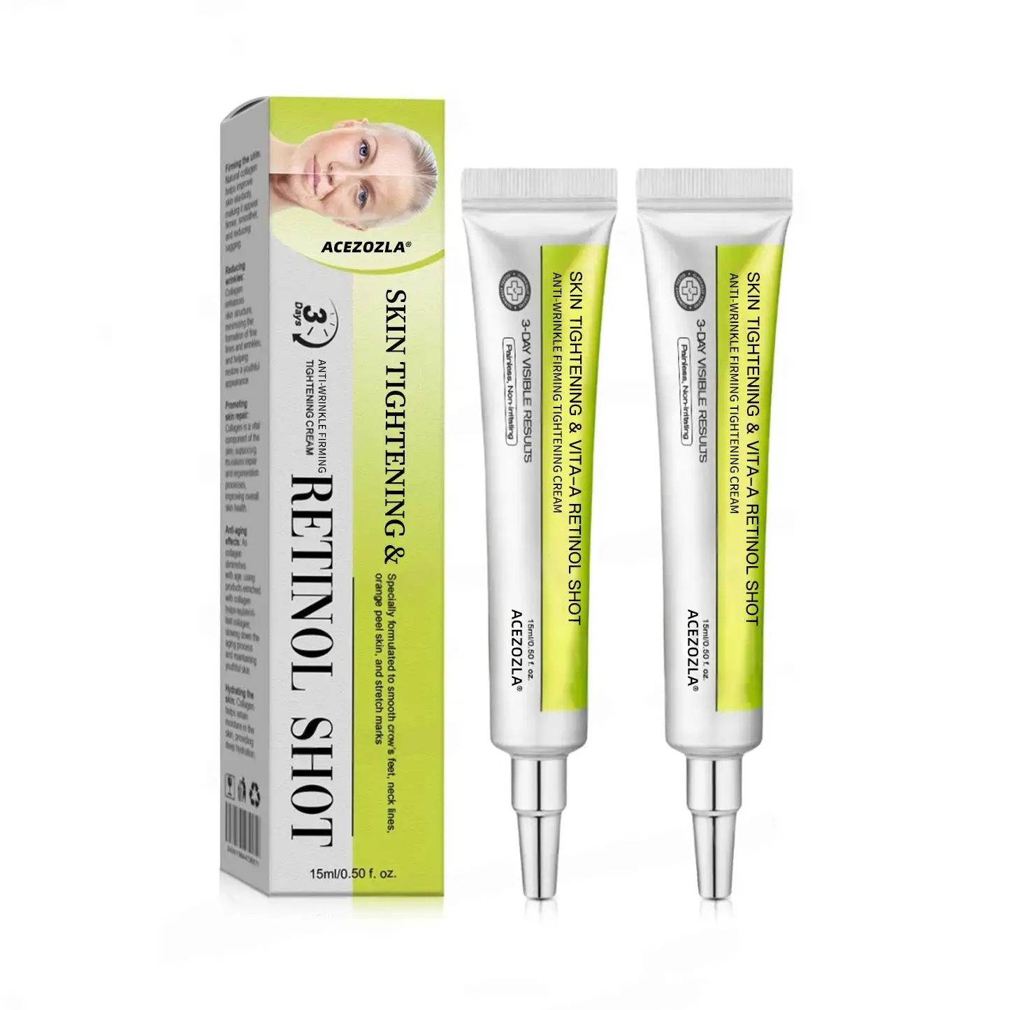 🧠👨⚕️Made and shipped from the USA 💫ACEZOZLA® Skin Tightening & Vita-A Retinol Retinol shot Anti-Wrinkle Firming Tightening cream - Last Day Promotion 70% OFF
