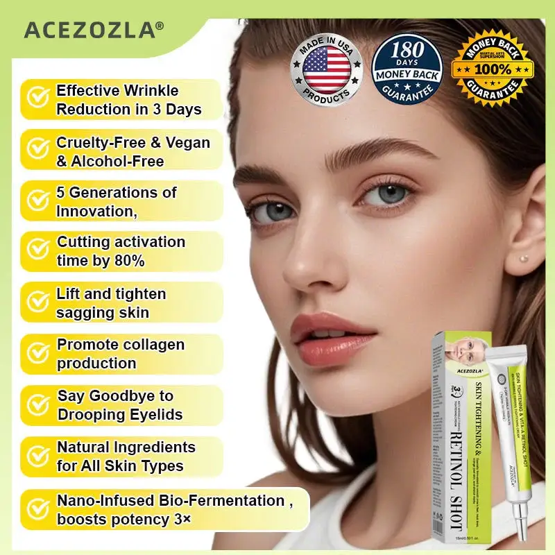 🧠👨⚕️Made and shipped from the USA 💫ACEZOZLA® Skin Tightening & Vita-A Retinol Retinol shot Anti-Wrinkle Firming Tightening cream - Last Day Promotion 70% OFF