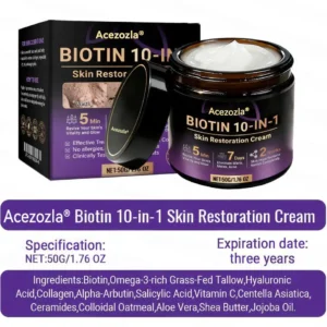 Made and Shipped from USA ✨Acezozla® Biotin 10-in-1 Skin Restoration Cream 🍀